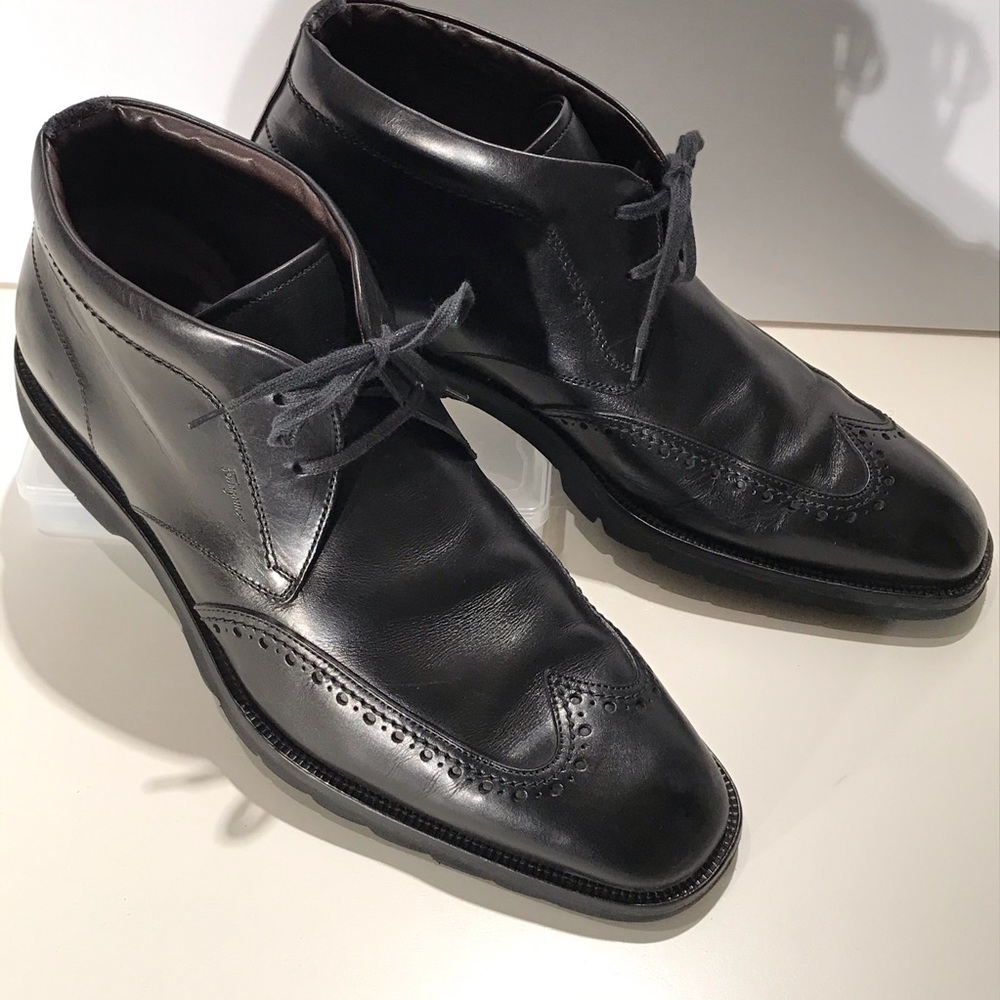 Salvatore Ferragamo Wing Tip Chukka Boots (9.5)